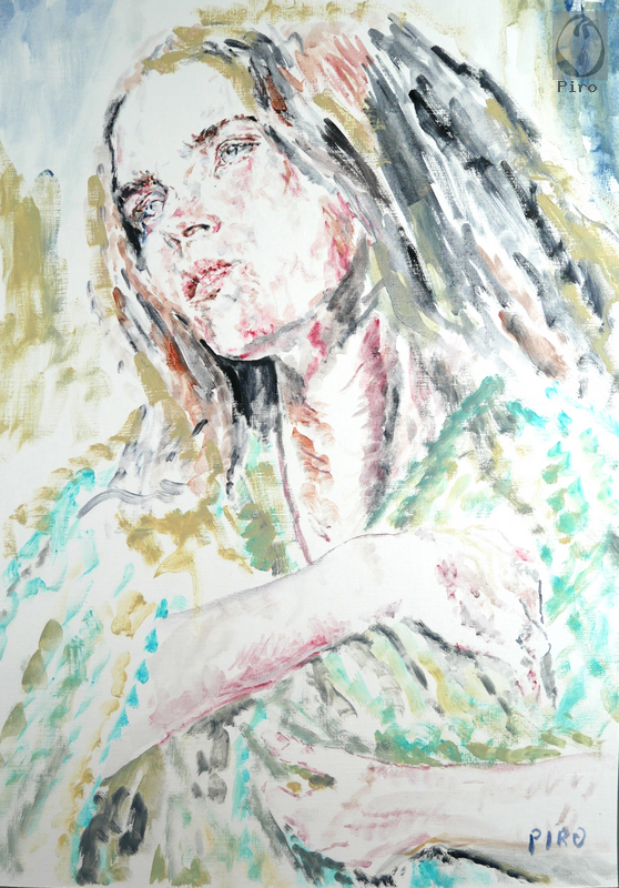 oil on paper - olio su carta di Piro